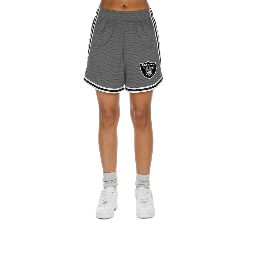 Las Vegas Raiders New Era Women's Sport Classics Mesh Shorts - Silver/Black Shorts