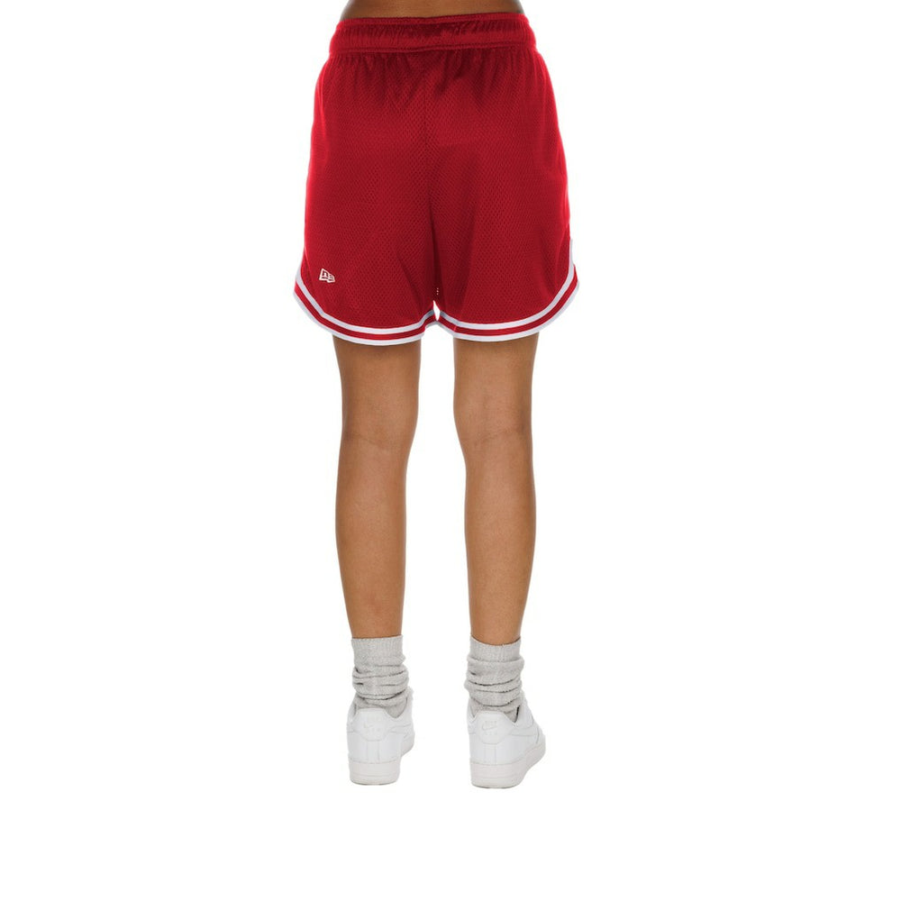 San Francisco 49ers New Era Women's Throwback Sport Classics Mesh Shorts - Gold/Scarlet Shorts