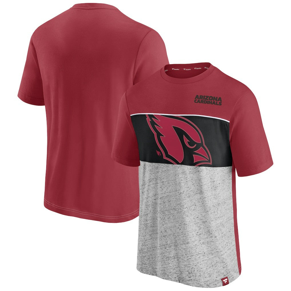 Arizona Cardinals Colorblock T-Shirt - Cardinal T-shirts