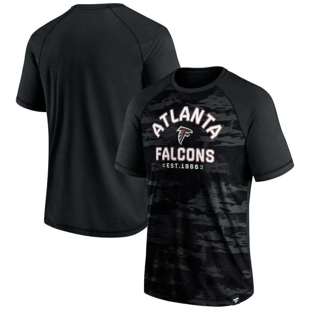 Atlanta Falcons Hail Mary Raglan T-Shirt - Black T-shirts