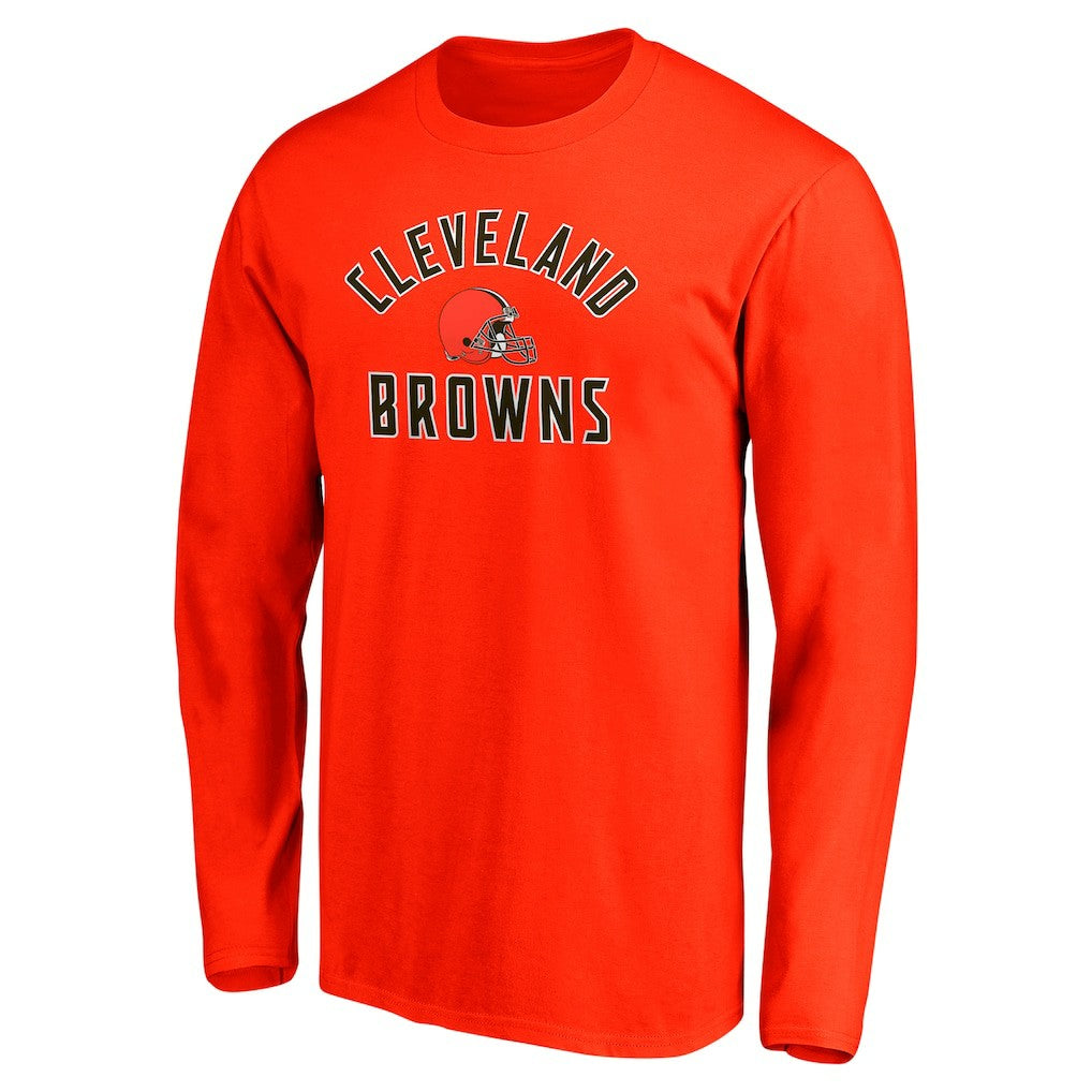 Cleveland Browns Team Arc Knockout Long Sleeve T-Shirt - Orange T-shirts