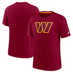 Washington Commanders Playback Logo Tri-Blend T-Shirt - Burgundy T-shirts