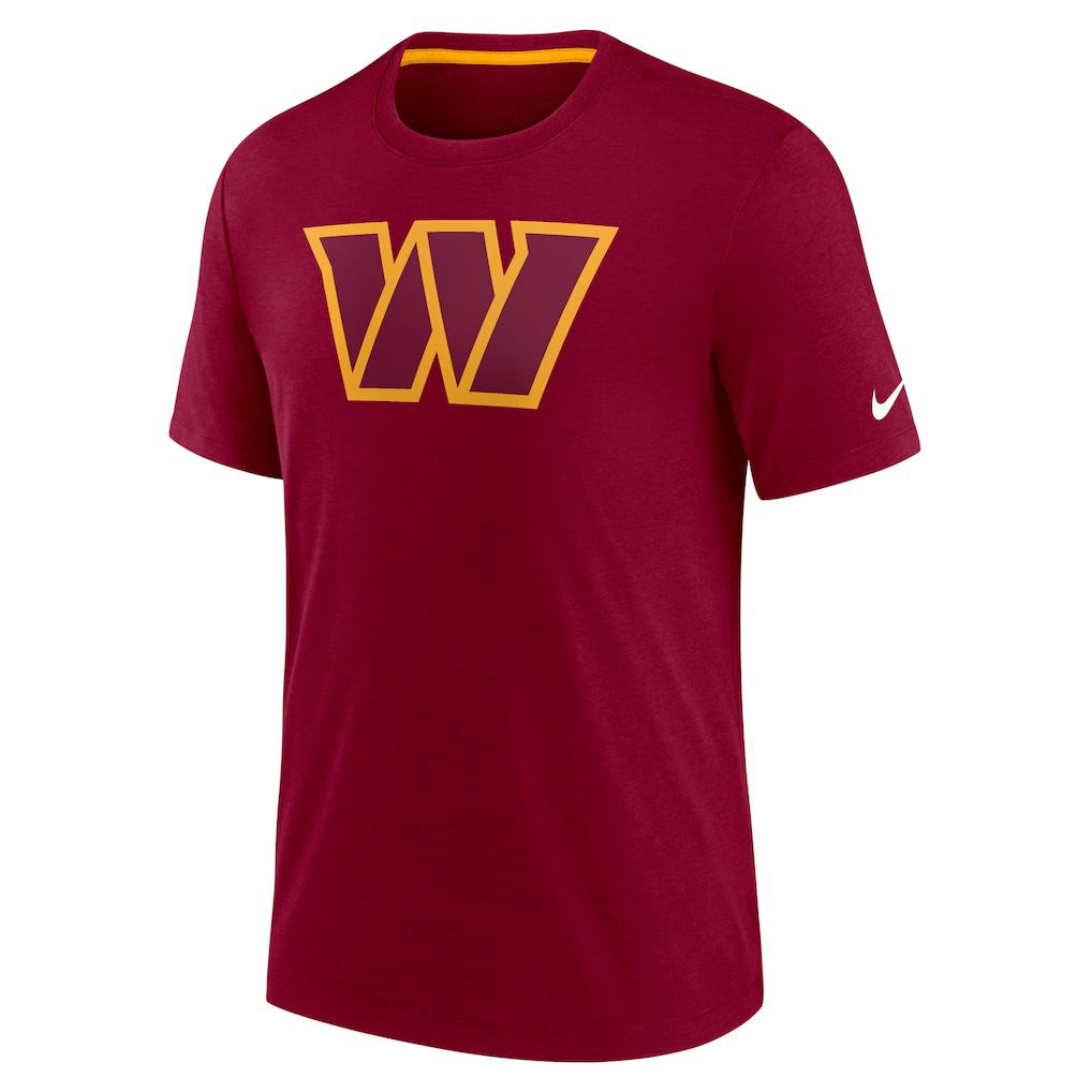 Washington Commanders Playback Logo Tri-Blend T-Shirt - Burgundy T-shirts