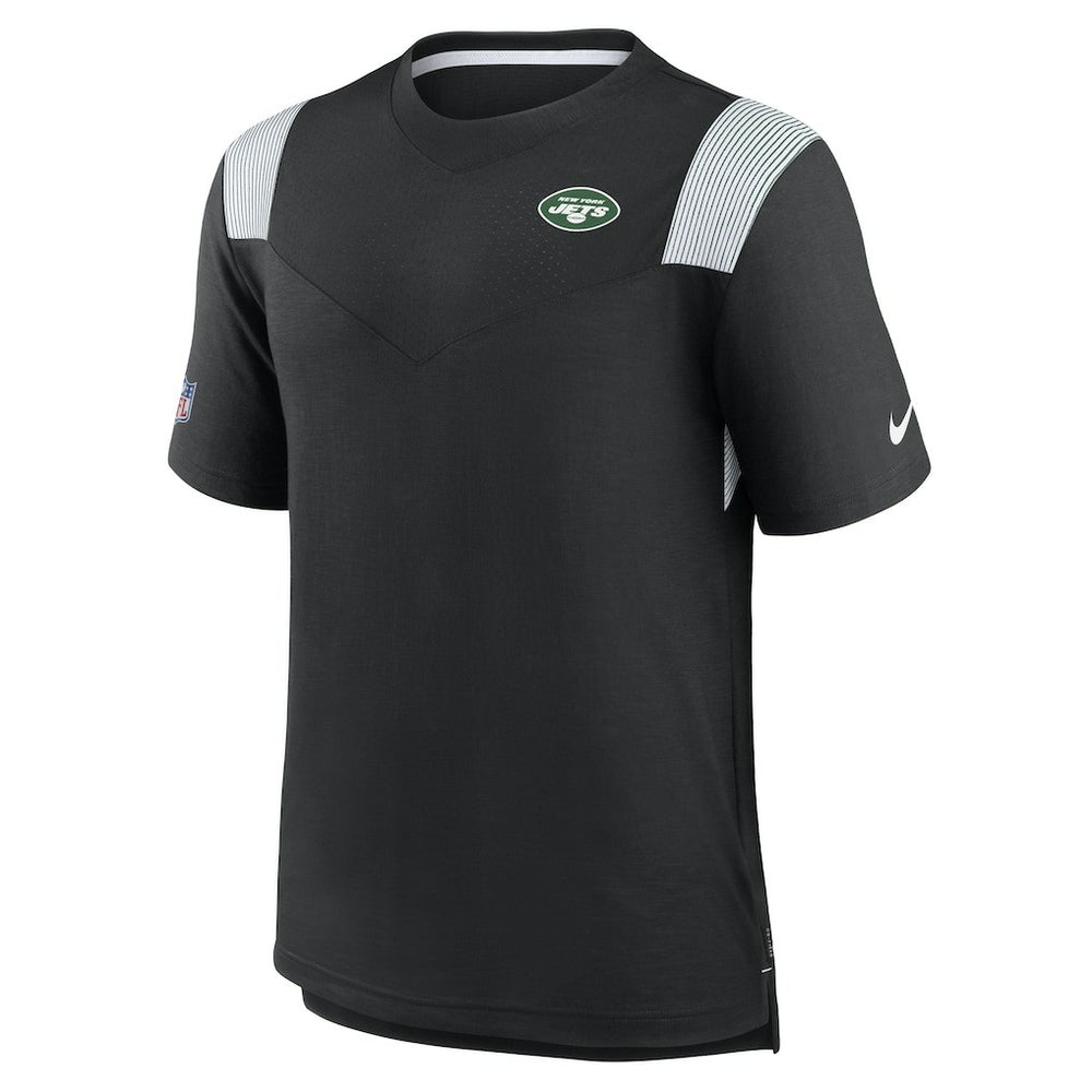 New York Jets Sideline Tonal Logo Performance Player T-Shirt - Black T-shirts