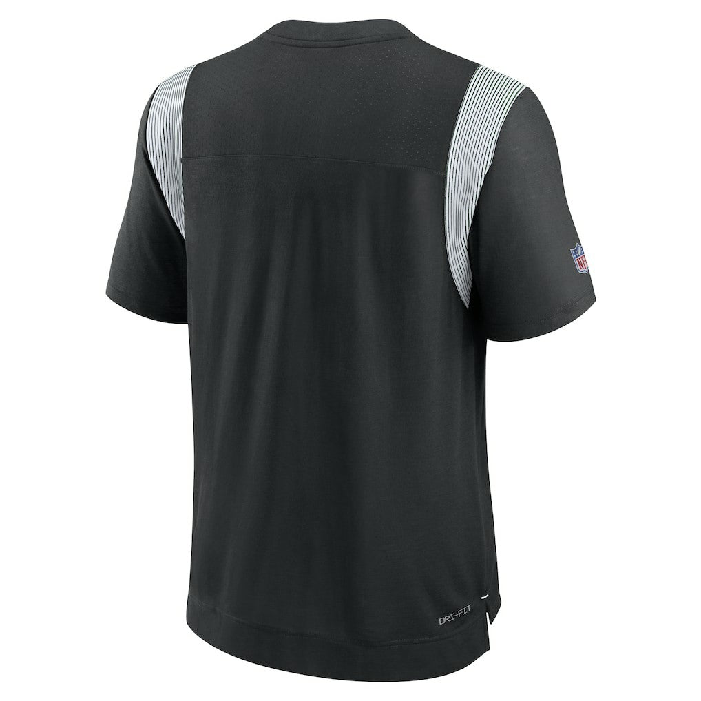 New York Jets Sideline Tonal Logo Performance Player T-Shirt - Black T-shirts