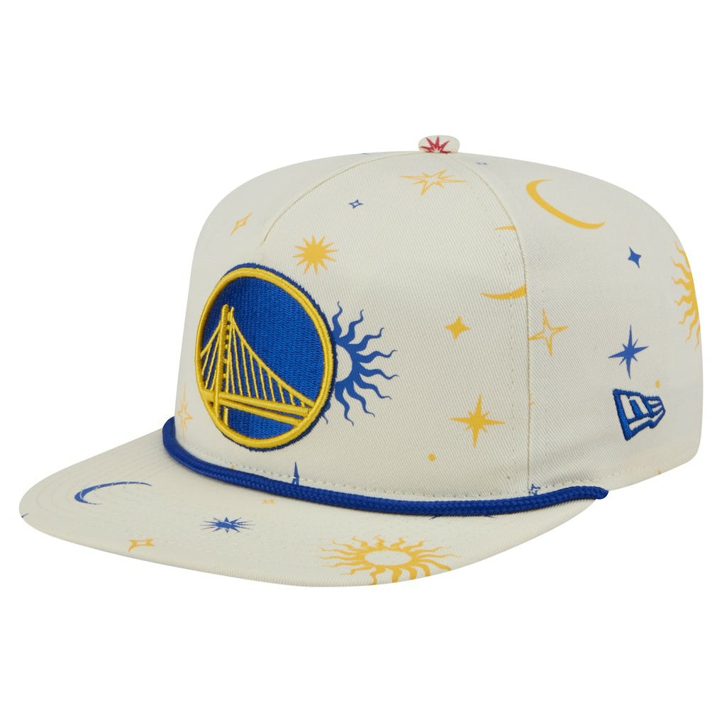 Golden State Warriors Lunar Golfer Snapback Hat Cream - New Era