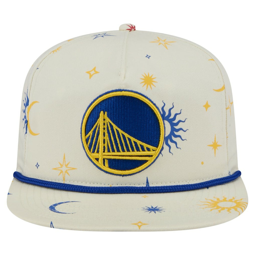 Golden State Warriors Lunar Golfer Snapback Hat Cream - New Era