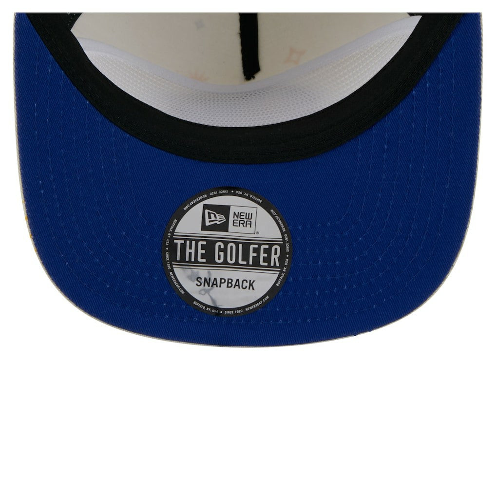Golden State Warriors Lunar Golfer Snapback Hat Cream - New Era