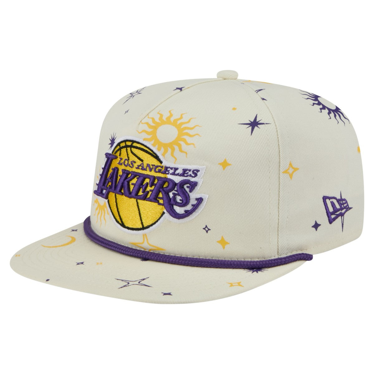 Los Angeles Lakers Lunar Golfer Snapback Hat Cream - New Era