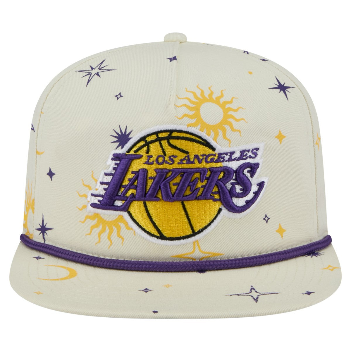 Los Angeles Lakers Lunar Golfer Snapback Hat Cream - New Era