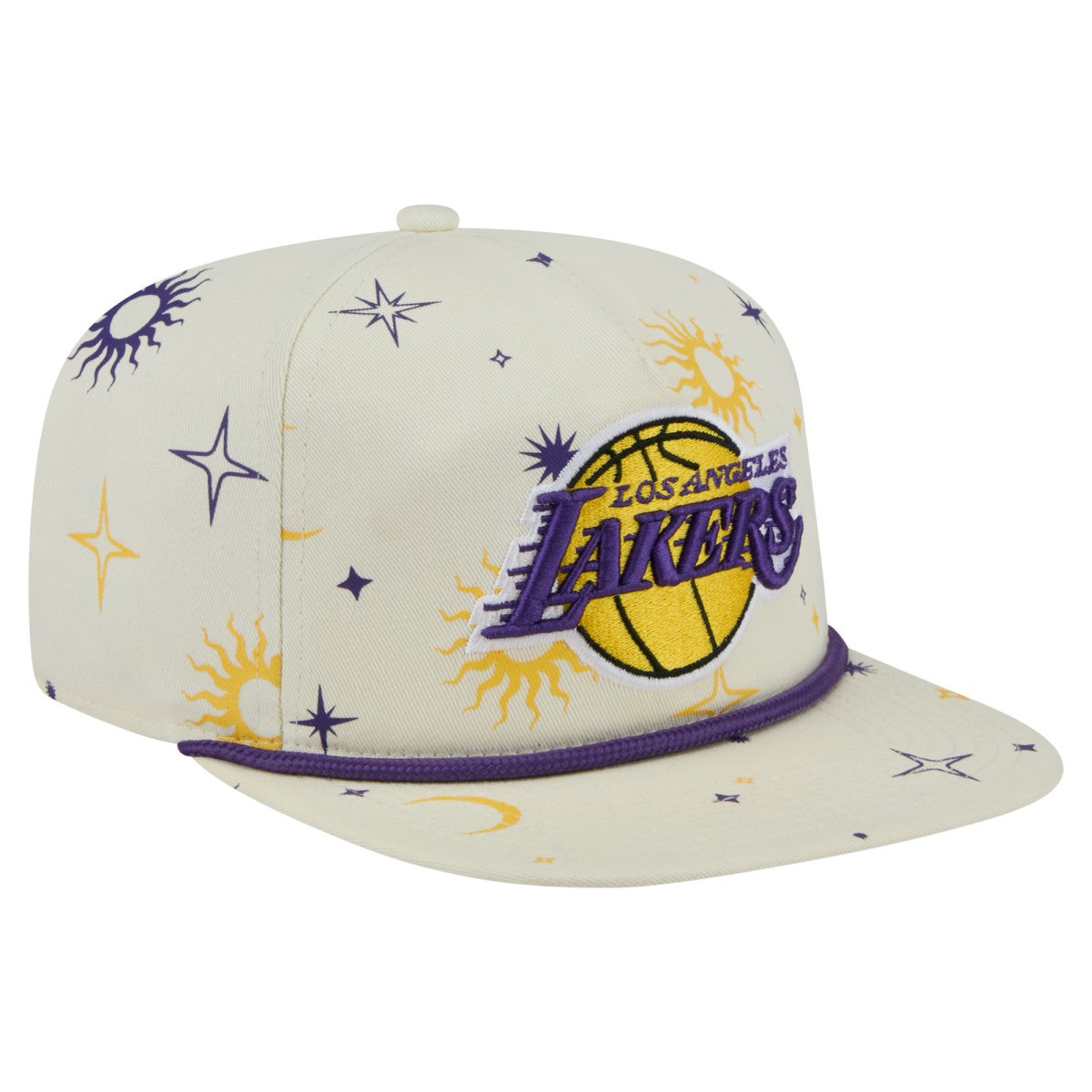 Los Angeles Lakers Lunar Golfer Snapback Hat Cream - New Era