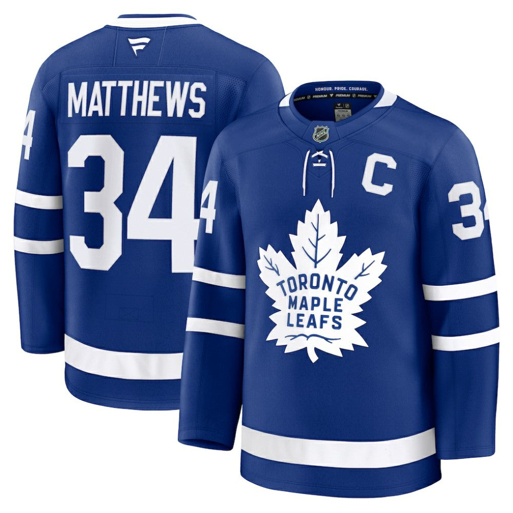 Auston Matthews Toronto Maple Leafs Fanatics Captain Patch Home Premium Jersey - Blue | US 202200610