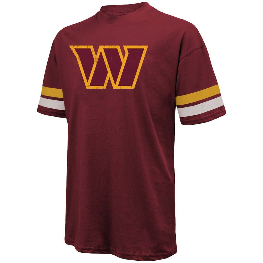 Jayden Daniels Washington Commanders Majestic Threads Name & Number Oversize Fit T-Shirt - Burgundy T-shirts