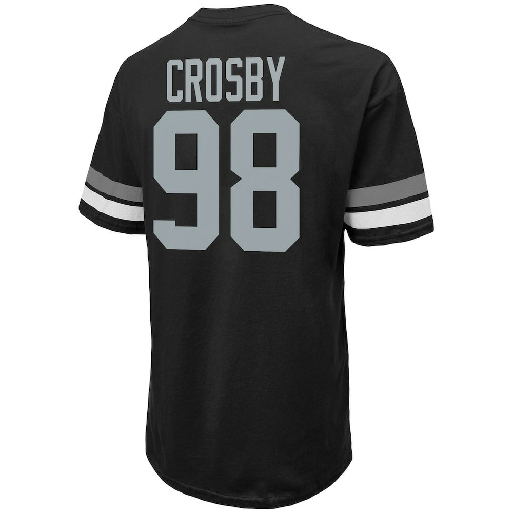 Maxx Crosby Las Vegas Raiders Majestic Threads Name & Number Oversize Fit T-Shirt - Black T-shirts
