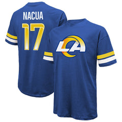 Puka Nacua Los Angeles Rams Majestic Threads Name & Number Oversized Fit T-Shirt - Royal T-shirts