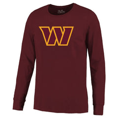 Jayden Daniels Washington Commanders Majestic Threads Name & Number Non-Distressed Long Sleeve T-Shirt - Burgundy T-shirts