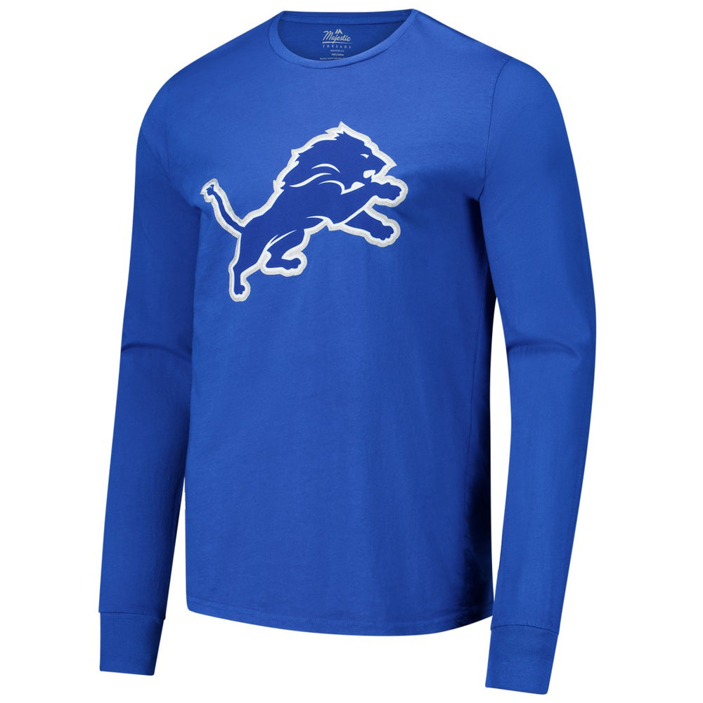 Amon-Ra St. Brown Detroit Lions Majestic Threads Name & Number Long Sleeve T-Shirt - Blue T-shirts
