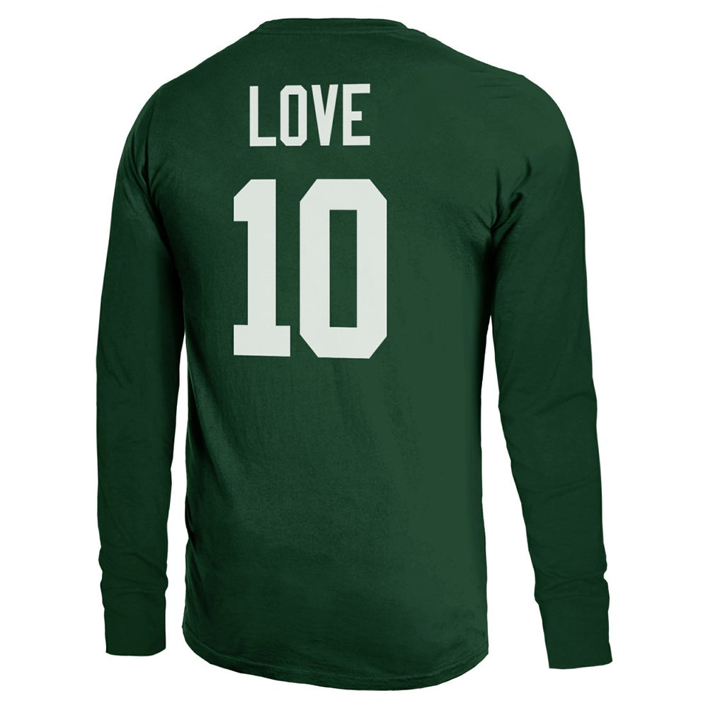 Jordan Love Green Bay Packers Majestic Threads Name & Number Long Sleeve T-Shirt - Green T-shirts