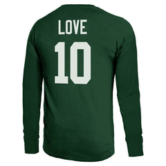Jordan Love Green Bay Packers Majestic Threads Name & Number Long Sleeve T-Shirt - Green T-shirts