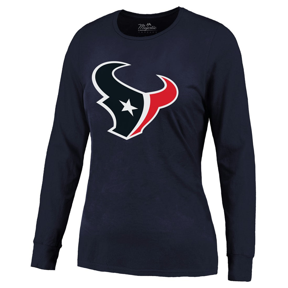C.J. Stroud Houston Texans Majestic Threads Women's Player Name & Number Long Sleeve T-Shirt - Navy T-shirts