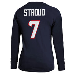 C.J. Stroud Houston Texans Majestic Threads Women's Player Name & Number Long Sleeve T-Shirt - Navy T-shirts