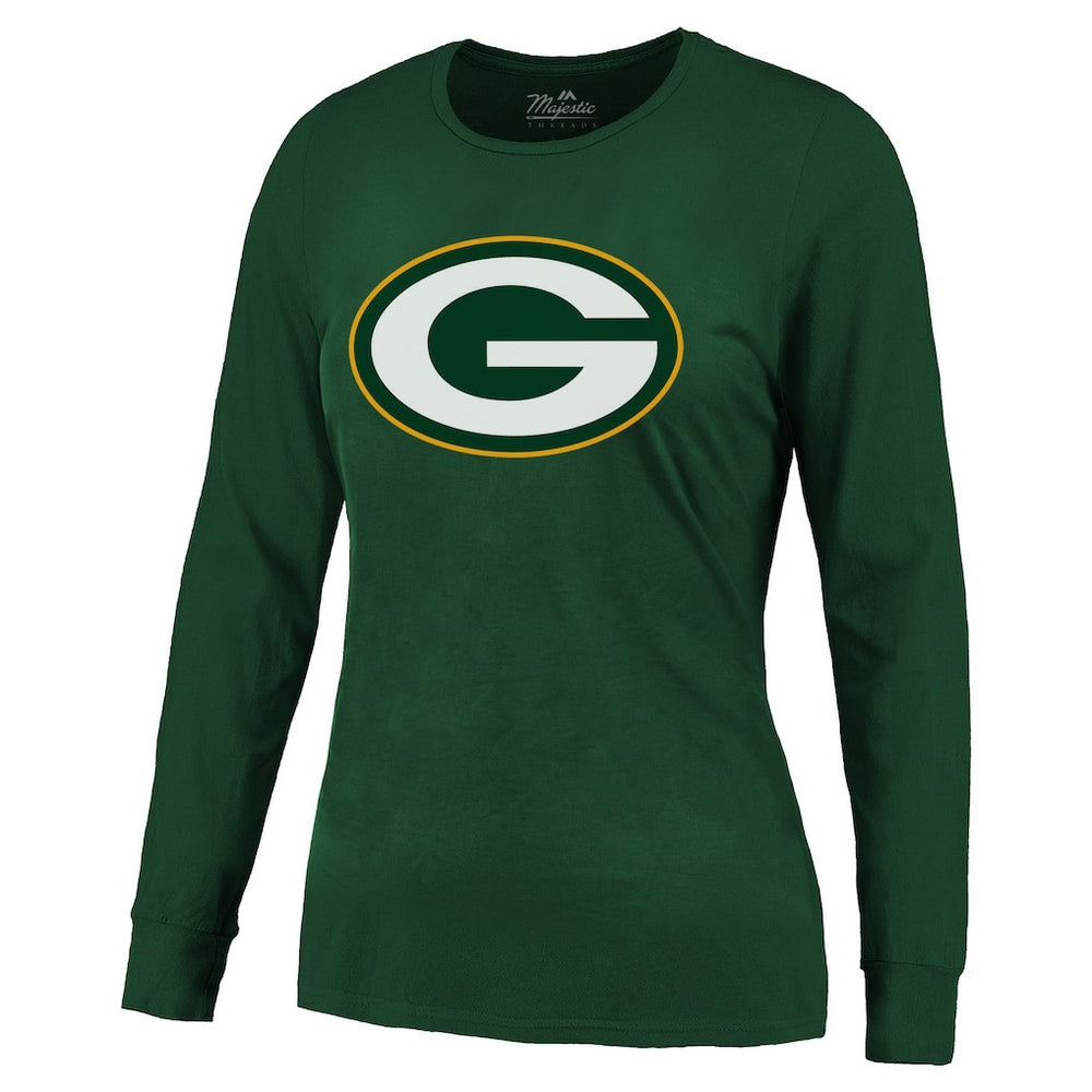 Jordan Love Green Bay Packers Majestic Threads Women's Name & Number Long Sleeve T-Shirt - Green T-shirts
