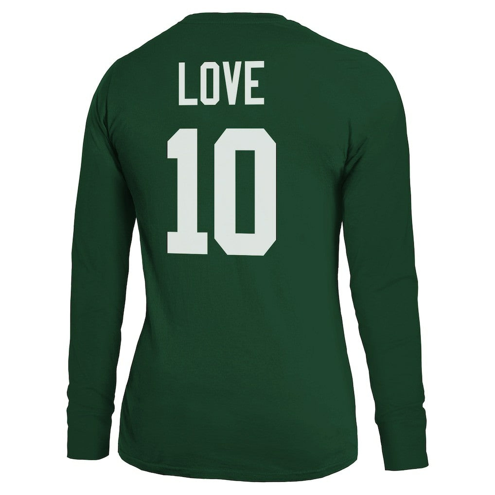 Jordan Love Green Bay Packers Majestic Threads Women's Name & Number Long Sleeve T-Shirt - Green T-shirts