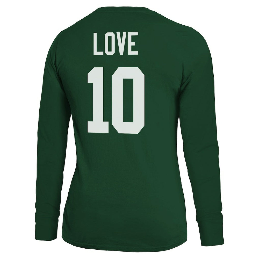 Jordan Love Green Bay Packers Majestic Threads Women's Name & Number Long Sleeve T-Shirt - Green T-shirts