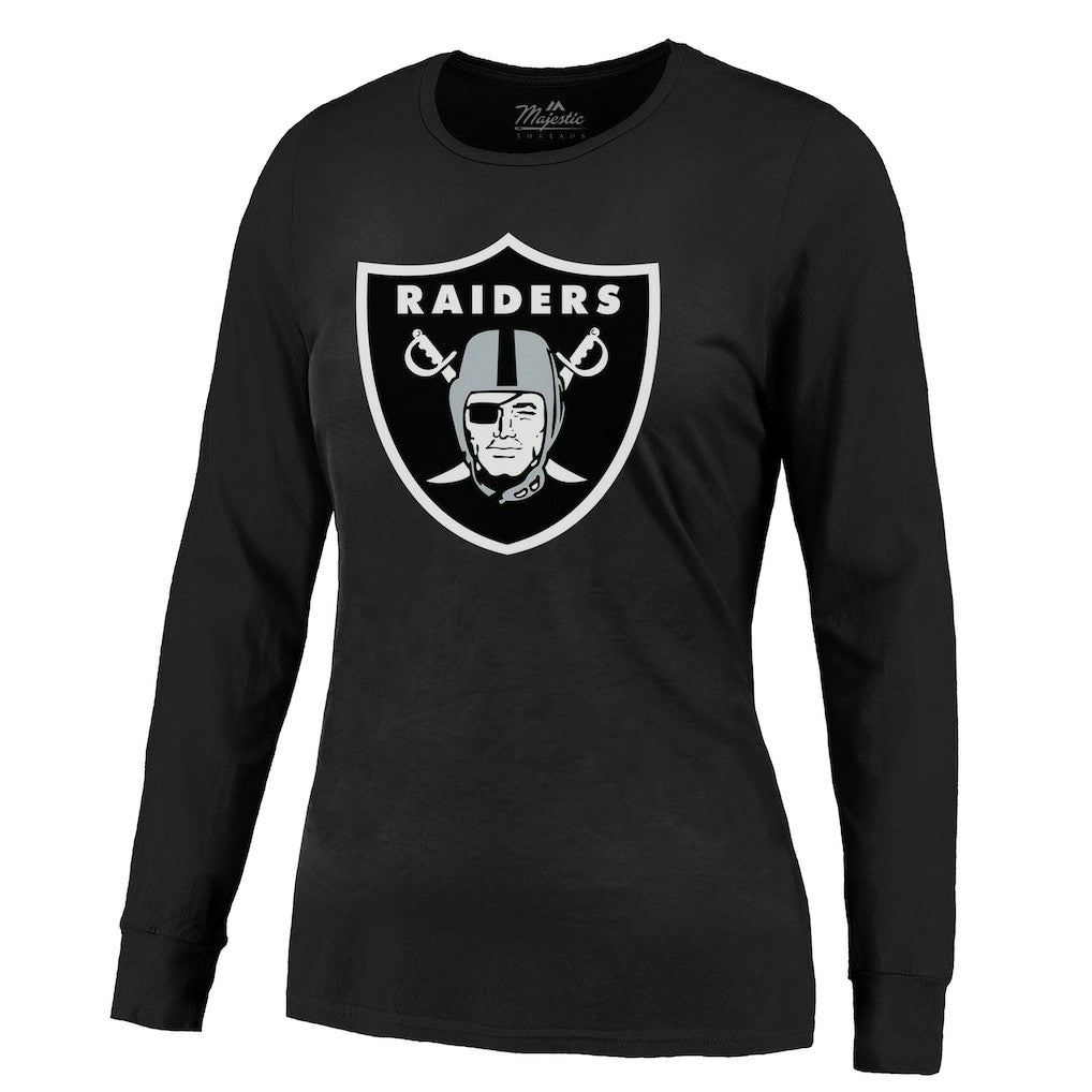 Maxx Crosby Las Vegas Raiders Majestic Threads Women's Player Name & Number Long Sleeve T-Shirt - Black T-shirts