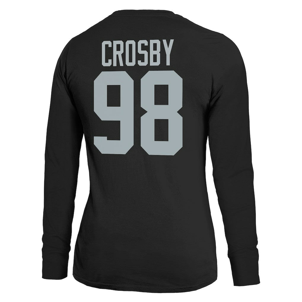Maxx Crosby Las Vegas Raiders Majestic Threads Women's Player Name & Number Long Sleeve T-Shirt - Black T-shirts