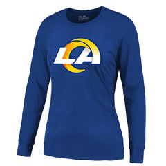 Puka Nacua Los Angeles Rams Majestic Threads Women's Player Name & Number Long Sleeve T-Shirt - Royal T-shirts