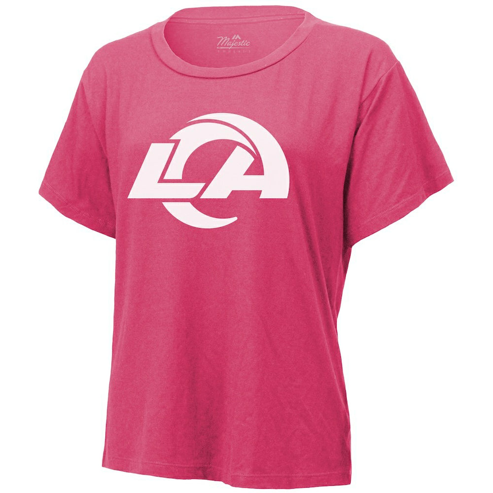 Puka Nacua Los Angeles Rams Majestic Threads Women's Name & Number T-Shirt - Pink T-shirts