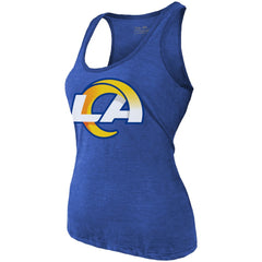 Puka Nacua Los Angeles Rams Majestic Threads Women's Name & Number Tri-Blend Scoop Neck Tank Top - Royal Tops