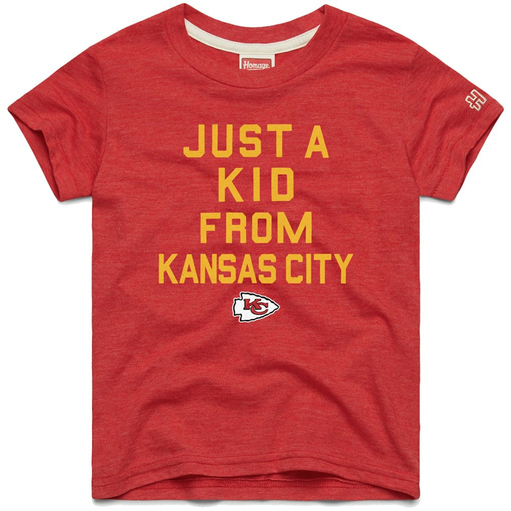 Kansas City Chiefs Homage Youth Just a Kid Tri-Blend T-Shirt - Red T-shirts