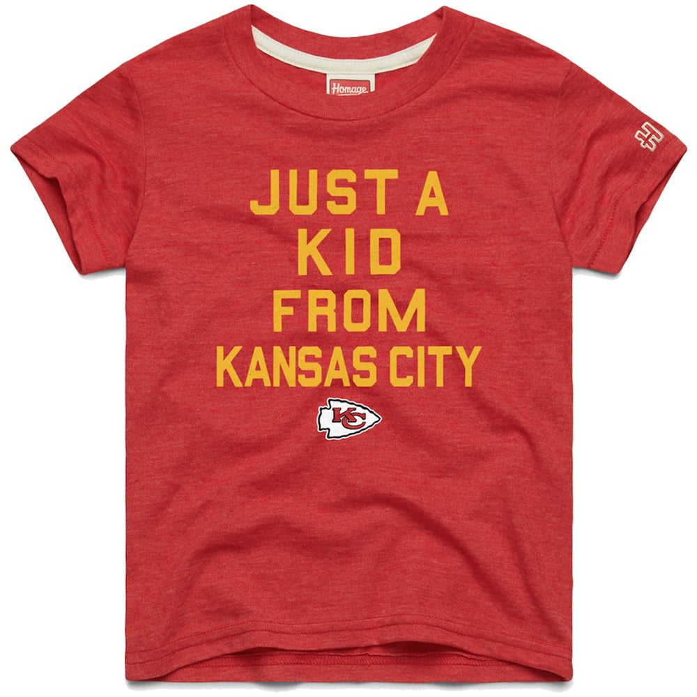 Kansas City Chiefs Homage Youth Just a Kid Tri-Blend T-Shirt - Red T-shirts