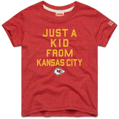 Kansas City Chiefs Homage Youth Just a Kid Tri-Blend T-Shirt - Red T-shirts