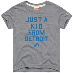 Detroit Lions Homage Youth Just a Kid Tri-Blend T-Shirt - Gray T-shirts