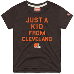 Cleveland Browns Homage Youth Just a Kid Tri-Blend T-Shirt - Brown T-shirts