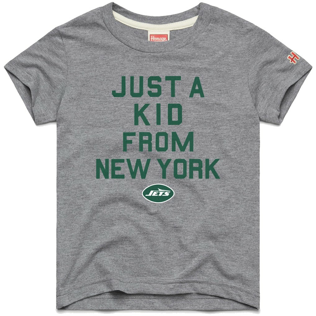 New York Jets Homage Youth Just a Kid Tri-Blend T-Shirt - Gray T-shirts