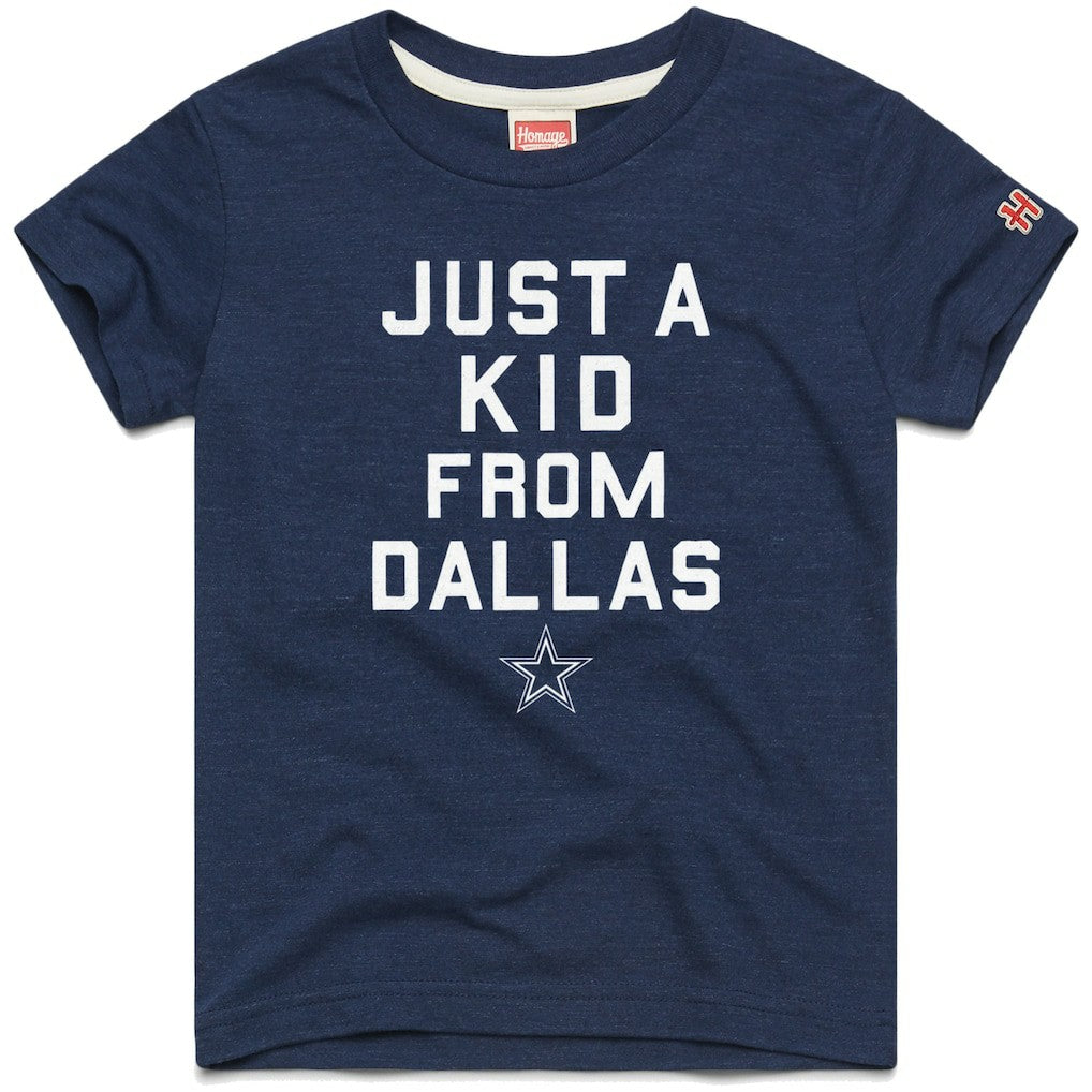Dallas Cowboys Homage Youth Just a Kid Tri-Blend T-Shirt - Navy T-shirts