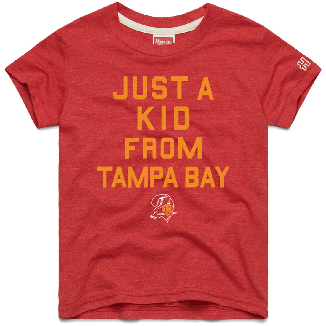 Tampa Bay Buccaneers Homage Youth Just a Kid Tri-Blend T-Shirt - Red T-shirts