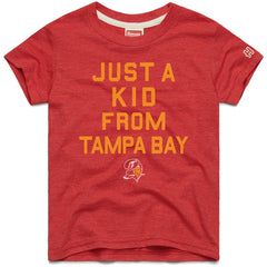 Tampa Bay Buccaneers Homage Youth Just a Kid Tri-Blend T-Shirt - Red T-shirts