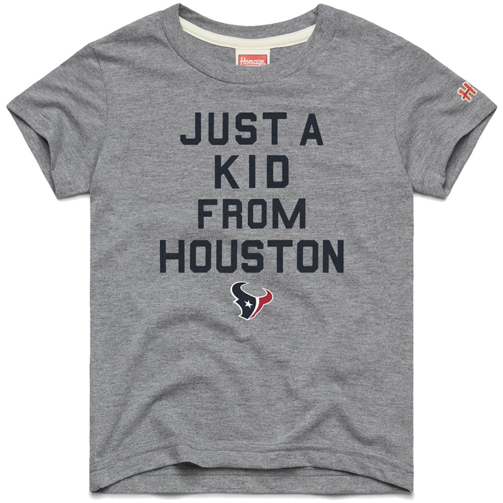 Houston Texans Homage Youth Just a Kid Tri-Blend T-Shirt - Gray T-shirts