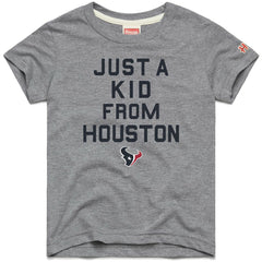 Houston Texans Homage Youth Just a Kid Tri-Blend T-Shirt - Gray T-shirts