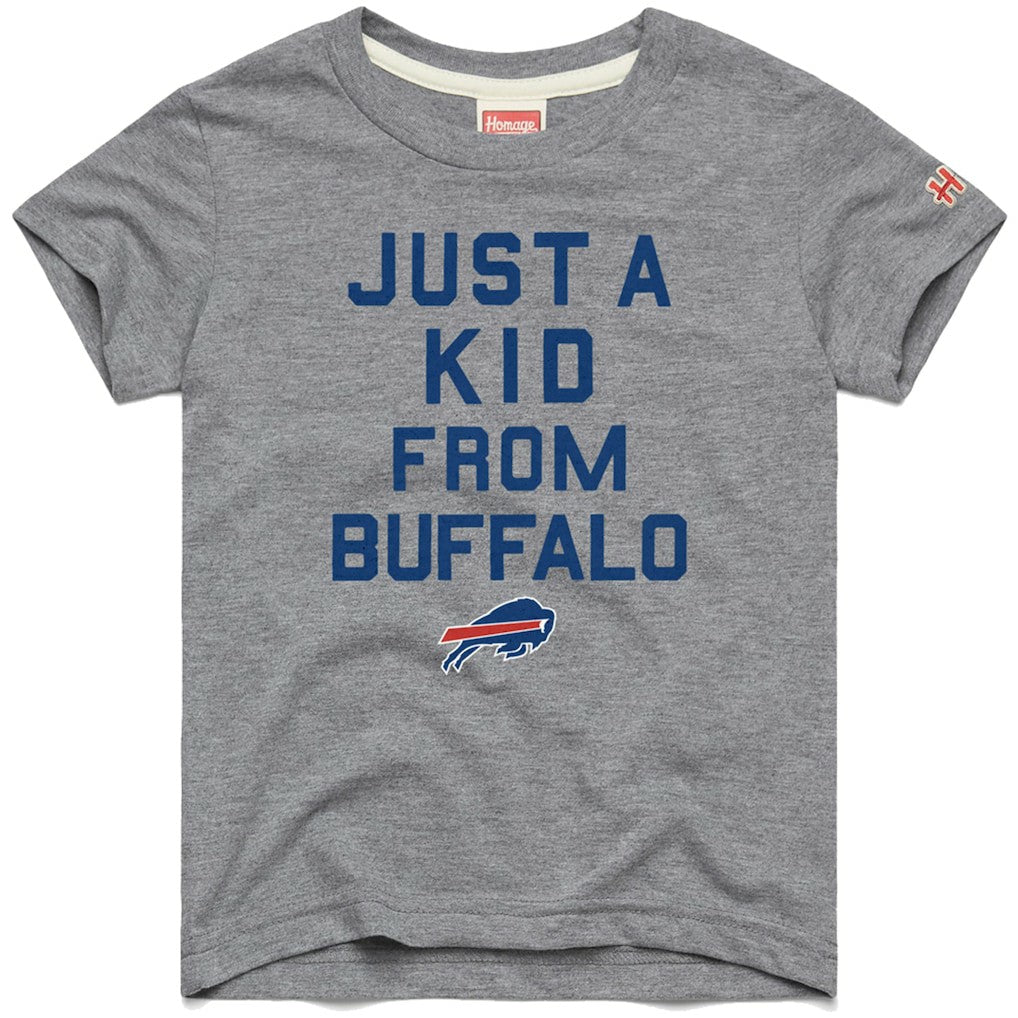 Buffalo Bills Homage Youth Just a Kid Tri-Blend T-Shirt - Gray T-shirts