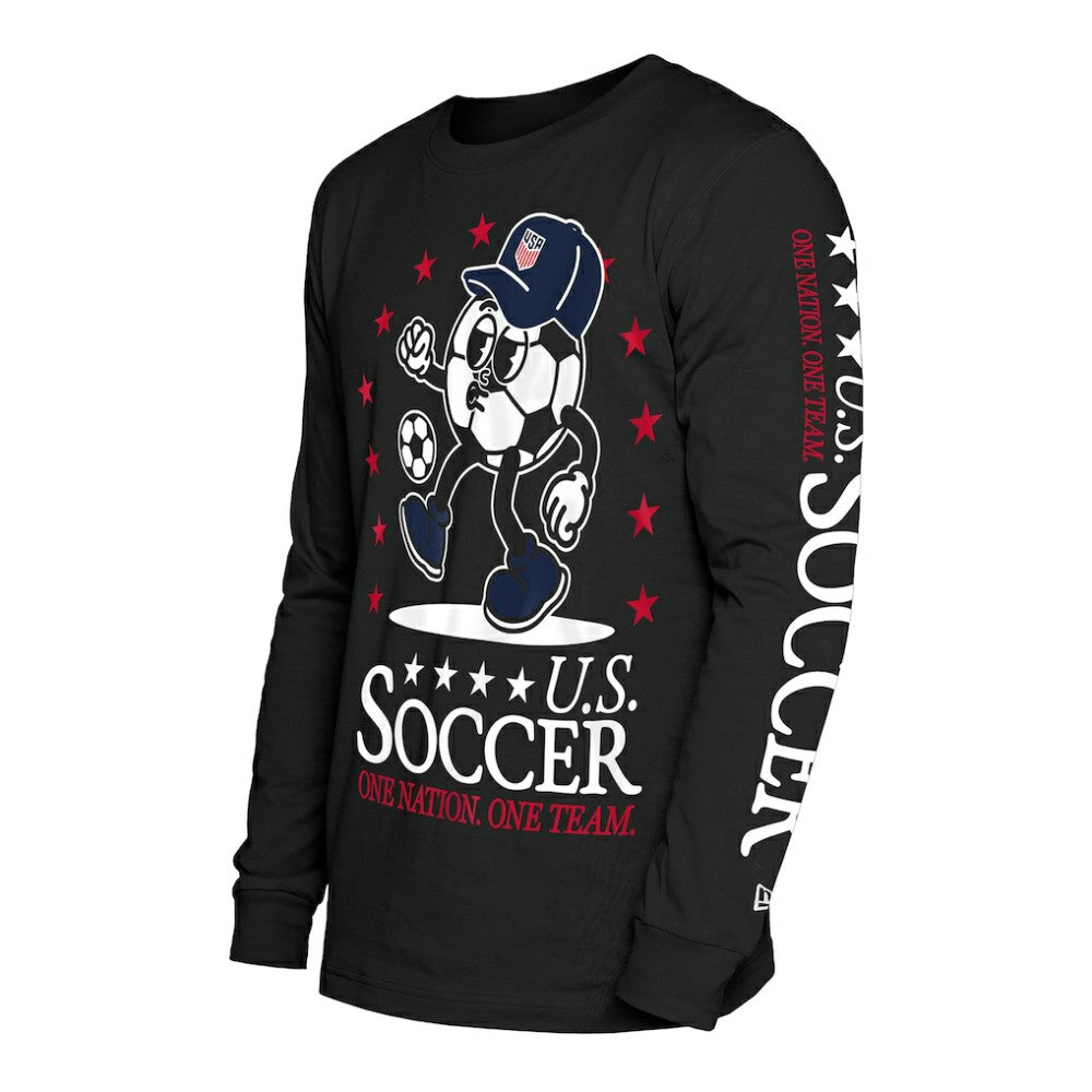 USMNT New Era Old School Sport Long Sleeve T-Shirt Black - New Era on sale