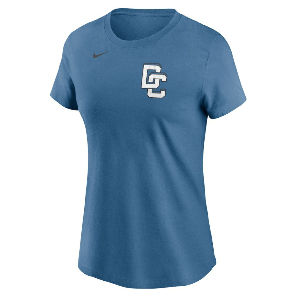 James Wood Washington Nationals Nike Women's 2025 City Connect Fuse Name & Number T-Shirt - Blue T-shirts