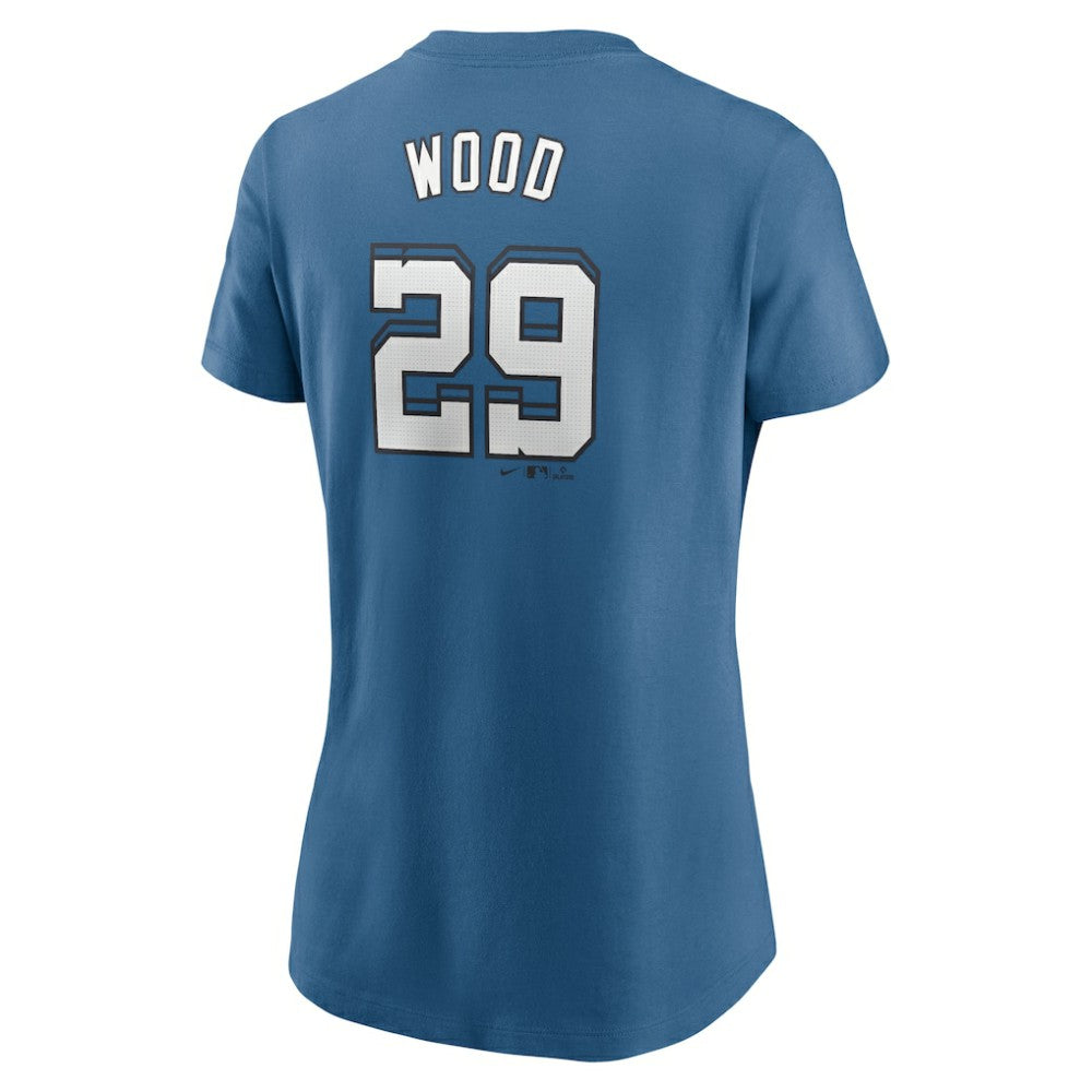 James Wood Washington Nationals Nike Women's 2025 City Connect Fuse Name & Number T-Shirt - Blue T-shirts