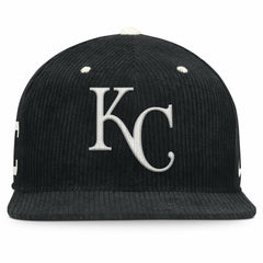 Kansas City Royals Nike Pro Corduroy Structured Snapback Hat - Black Hats