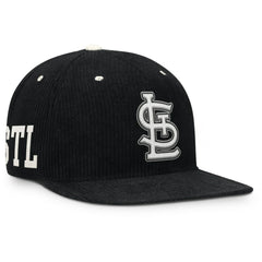 St. Louis Cardinals Nike Pro Corduroy Structured Snapback Hat - Black Hats